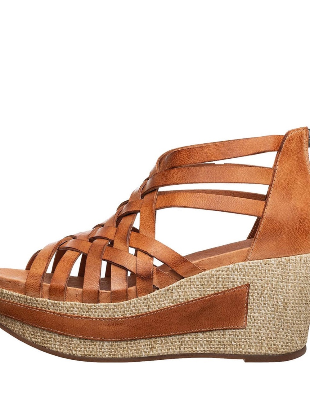 Antelope Keira Tan Strappy Wedge Sandals - Picture 2 of 6